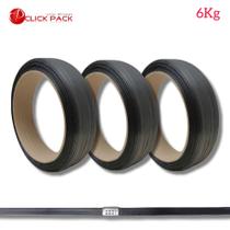 3 Rolos de fita de arquear PP 13mm 6Kg