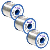 3 Rolos Estanho Para Solda Eletrônica 1mm 60x40 Cobixc