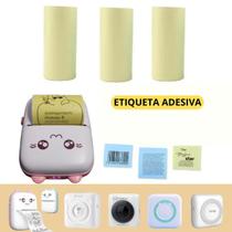 3 rolos etiqueta adesiva AMARELO mini impressora gatinho 3 rolos etiqueta adesiva AMARELO mini impressora gatinho
