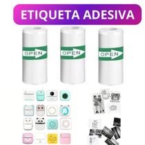 3 rolos etiqueta adesiva para impressora gatinho 3 rolos etiqueta adesiva para impressora gatinho