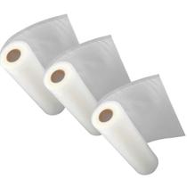 3 Rolos Saco 25cmX5m Embalagem Ranhuras P/Seladora A Vácuo 3 Rolos Saco 25cmX5m Embalagem Ranhuras P/Seladora A Vácuo