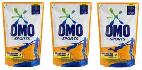 3 Sabão líquido Omo Sports sachê 900 ml