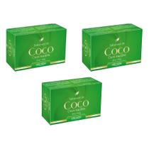 3 sabonete com óleo de coco a base de óleo vegetal palmiste hidratação diária da pele ressecada 100g