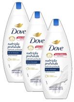 3 Sabonete Dove Líquido Corporal Nutrição Profunda 250ml 3 Sabonete Dove Líquido Corporal Nutrição Profunda 250ml