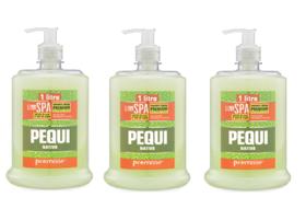 3 Sabonete Liquido Premium Pequi Linn Spa Frasco 1 Litro