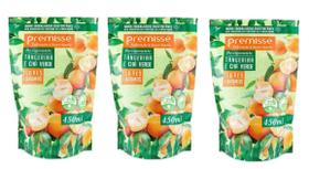 3 Sabonete Liquido Tangerina E Chá Verde Glicerina 450ml