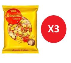 3 Sacos de Bombom Chocolate Serenata De Amor 825g - Garoto