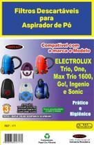 3 Sacos Descartáveis Aspirador de Pó Electrolux Max Trio