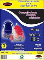3 Sacos descartáveis do Aspirador de Pó Arno Booly