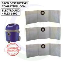 3 Sacos P/ Aspirador De Pó Electrolux Flex 1400 Flsc