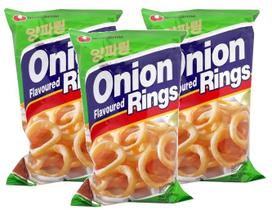 3 salgadinho coreano cebola onion flavored rings cebola 90g