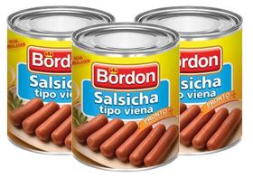 3 Salsicha Bordon Tipo Viena Lata 180g Liquido 300g