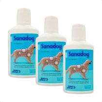 3 Sanadog Shampoo Mundo Animal 125ml - Envio Imediato