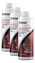 3 Seachem Prime 500ml Condicionador Removedor Anticloro Kit