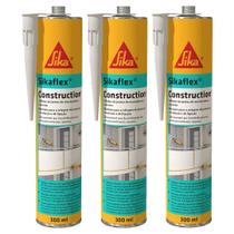 3 Selante Sikaflex Construction Branco Cartucho 300ml Sika