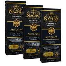 3 Shampoo Anticaspa e Antiqueda Tio Nacho 415ml Não resseca 3 Shampoo Anticaspa e Antiqueda Tio Nacho 415ml Não resseca
