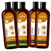 3 Shampoos e 2 Condicionadores Camomila 500ml Yabae