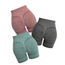 3 Short Academia Levanta Bumbum Fitness Cintura Alta Costura Academia Musculação
