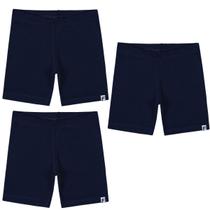 3 Short Bermuda Ciclista Infantil Juvenil Menina Kit Escolar