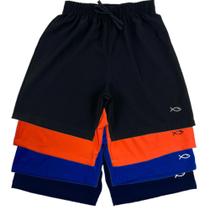 3 Short/Bermuda Infantil Masculino Leve Confortável Esporte Tamanhos 4/6/8/10/12/14/16 - Virtude Shop