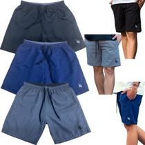 3 Shorts Bermuda Masc Adulto Tactel Praia Surf 042