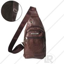 3 Shoulder Bag Transversal Masculino Marrom Escuro