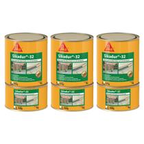 3 Sikadur 32 1kg - Adesivo Estrutural Para Ferro E Concreto