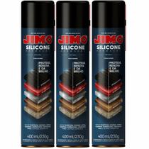 3 Silicone Aerossol Tradicional Spray Uso Automotivo e Domestico 400ml Jimo