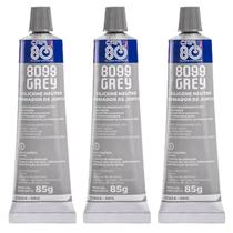 3 Silicone Cola Motor Forma Junta Grey Cinza Car80 8099 85g 3 Silicone Cola Motor Forma Junta Grey Cinza Car80 8099 85g