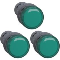 3 Sinaleiro 22mm Led Verde 110vca - Xa2evf3lc Schneider