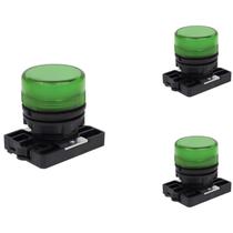3 Sinaleiro LED Steck Luminoso Verde 12V - 380V SLLSL2 3 Sinaleiro LED Steck Luminoso Verde 12V - 380V SLLSL2