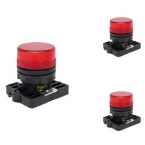 3 Sinaleiro LED Steck Luminoso Vermelho SLLSL1 Max Botton