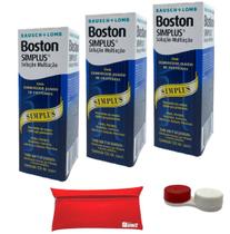 3 Soluções Boston Simplus 120 Ml - Baush & Lomb