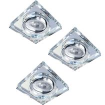 3 Spot Cristal Direcionavel Embutir Quadrado Lavabo Bet10