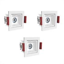 3 Spot Embutido Mini Led Downlight Recuado Sala 3000K Bet55