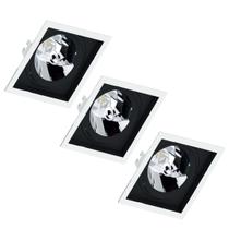 3 Spot Embutir Branco e Preto AR111 Base GU10 Save Energy