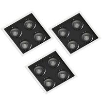 3 Spot Embutir Quádruplo Par20 Branco/Preto Save Energy