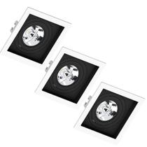 3 Spot Recuado Embutido Quadrado Save Energy Lâmpada AR70