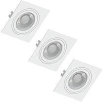 3 Spot Recuado Save Energy Par30 E27 Embutir Quadrado