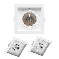 3 Spots de Embutir Quadrado Recuado AR70 Branco Save Energy
