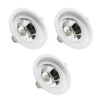 3 Spots GU10 Redondo Recuado Embutir AR111 Save Energy
