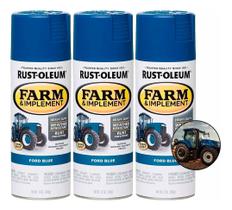 3 Spray Automotivo Azul Ford Brilhante Rust Oleum