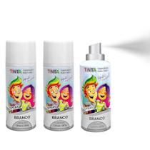 3 Spray de Cabelo Maluco Temporário Branca Carnaval Festas