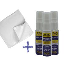 3 Spray Limpa Lentes Óculos Sol Grau Telas 24ml Neutro + Flanela 3 Spray Limpa Lentes Óculos Sol Grau Telas 24ml Neutro + Flanela