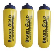 3 Squeeze Garrafa Futebol 1 Litro Garrafinha