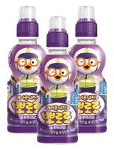 3 suco pororo bebida frutas coreana mirtilo blueberry 226ml