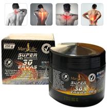 3 Super Gel Desodorante Massageador Mary Life 30 Ervas Pote 250g