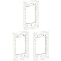 3 Suporte 4x2 P Placa Schneider Orion Até 3 Módulos Branco