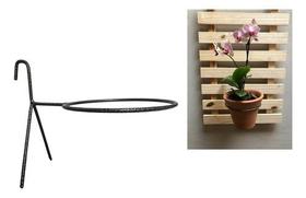 3 Suporte Anel Redondo Vaso Planta 9cm Palete Ripado Treliça