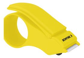 3 Suporte Aplicador Fita Adesiva Durex Grande Larga Cortador Amarelo